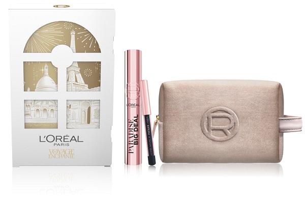 L'OREAL PARIS LE VOYAGE ENCHANTE - Set Regalo Natale Mascara Nero Big Deal + Mini-Matita Occhi Nera Paradise Le Khol + Pochette in velluto