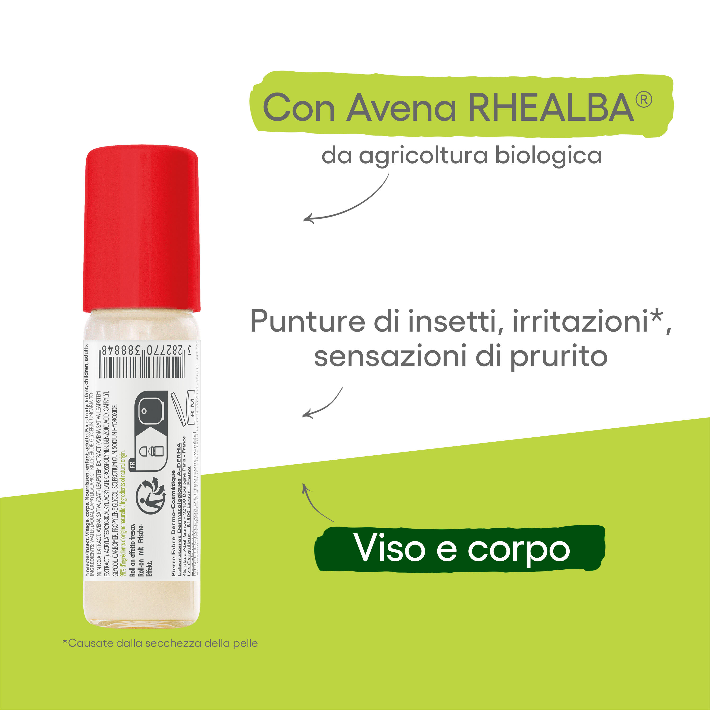 A-Derma Cutalgan - Roll-On Effetto Fresco Ultra-Lenitivo 10 ml