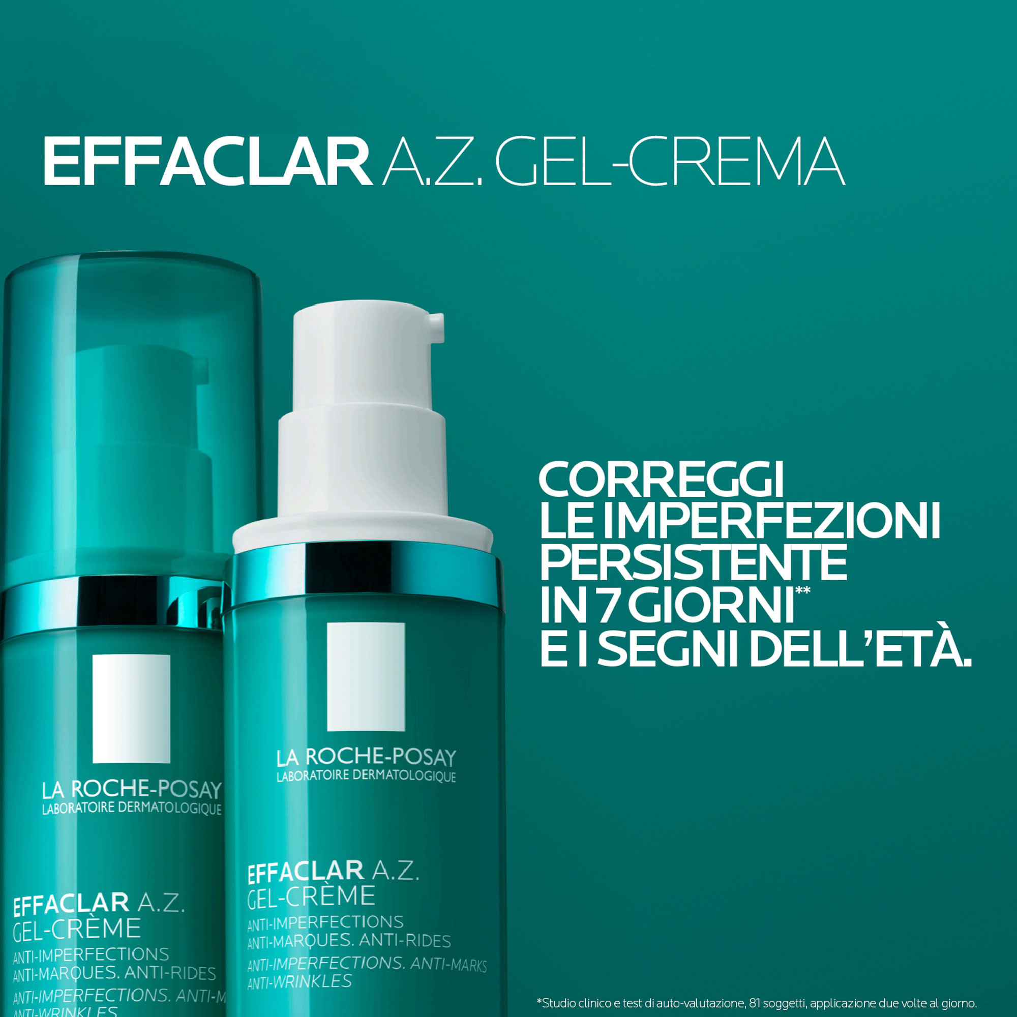 La Roche-Posay Effaclar A.Z. - Gel-Crema Anti-Imperfezioni, Anti-Segni E Anti-Rughe 40 ml