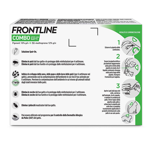 FRONTLINE COMBO SPOTON Gatti/ furetti 6 pipette FRONTLINE COMBO SPOTON Gatti/ furetti 6 pipette