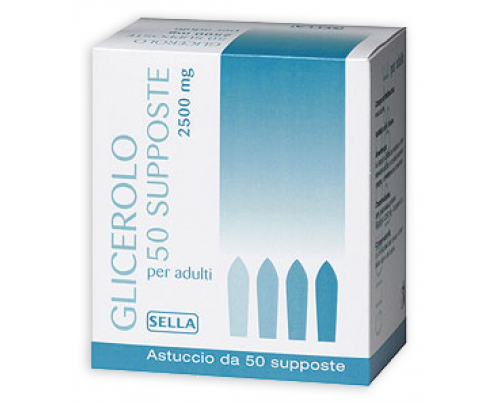 Glicerolo Sella Adulti 2250 mg Stitichezza Occasionale 50 Supposte