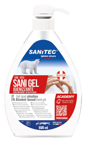 SANITEC GEL MANI 600ML ALC 60%