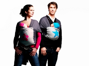 FASCIA PORTA BEBE' FIORE FUCSIA