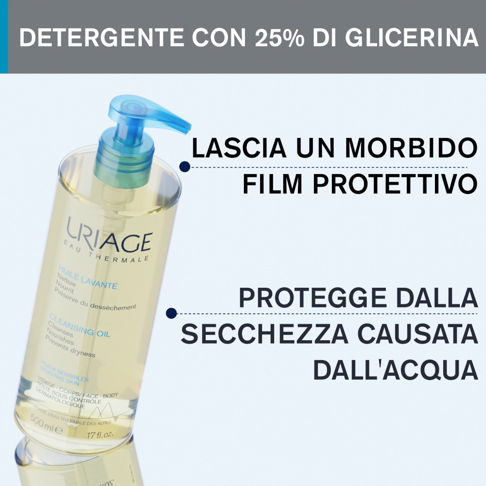 Uriage Olio Detergente Lavante Viso e Corpo 500 ml