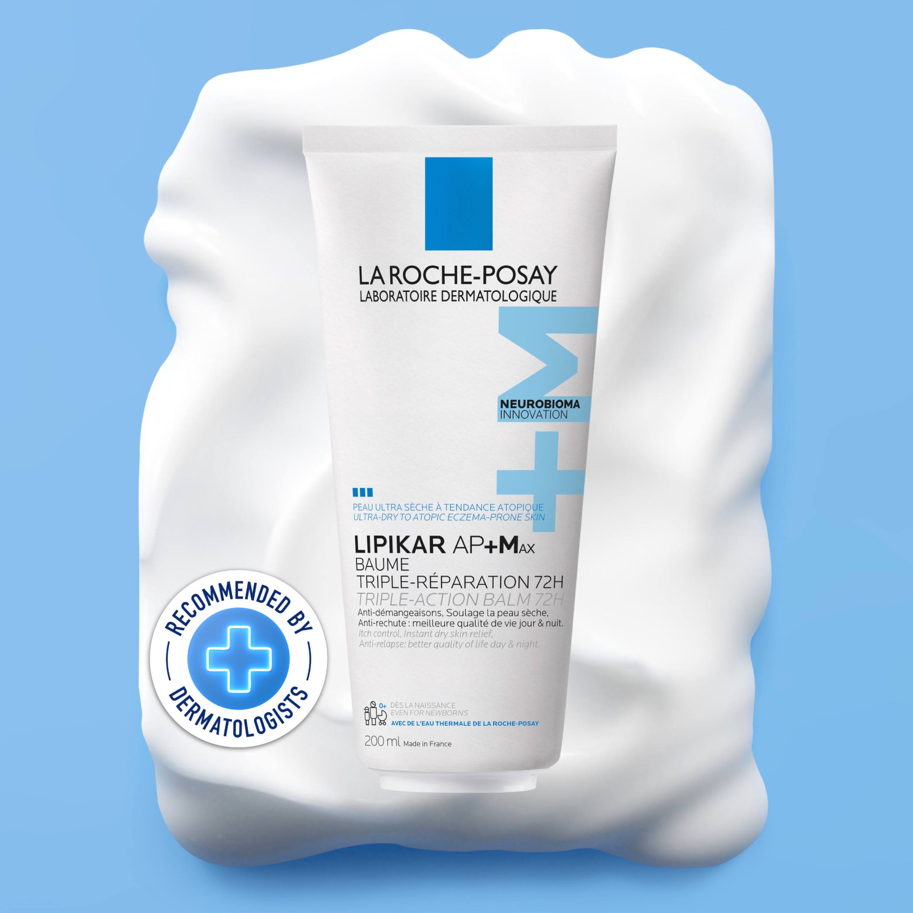 La Roche-Posay Lipikar Baume AP+MAX - Balsamo Relipidante Per Pelle Secca 200 ml