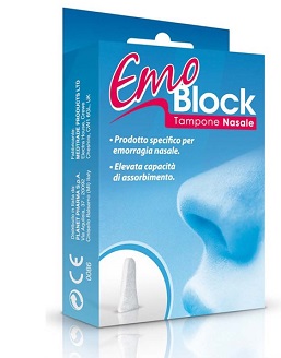 Emoblock Tampone Nasale Per Emoraggie 1 Pezzo Emoblock Tampone Nasale Per Emoraggie 1 Pezzo