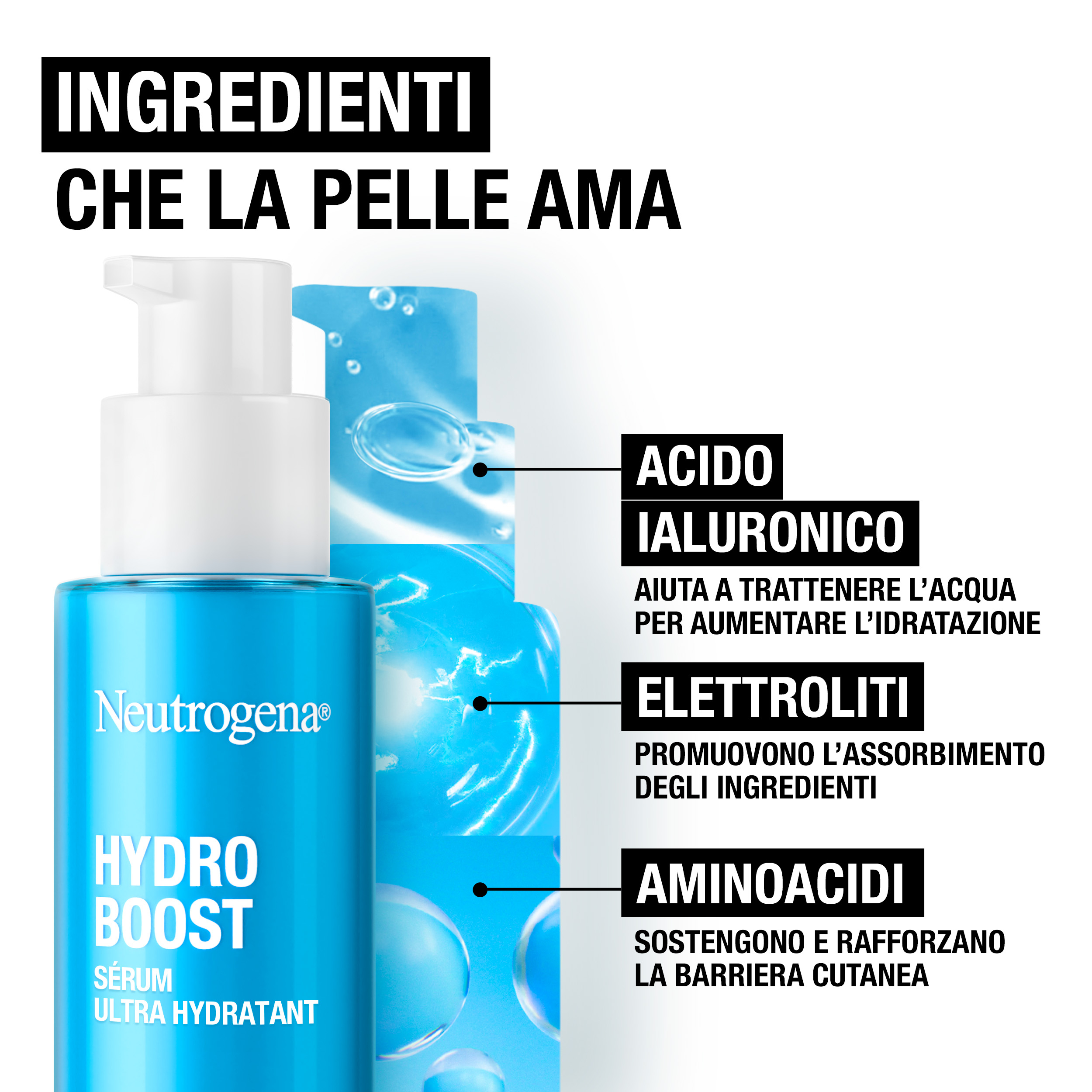 Neutrogena Idratazione e Protezione Hydro Boost Detergente 200 ml + Siero 30 ml + Fluido SPF50 15ml Neutrogena Idratazione e Protezione Hydro Boost Detergente 200 ml + Siero 30 ml + Fluido SPF50 15ml