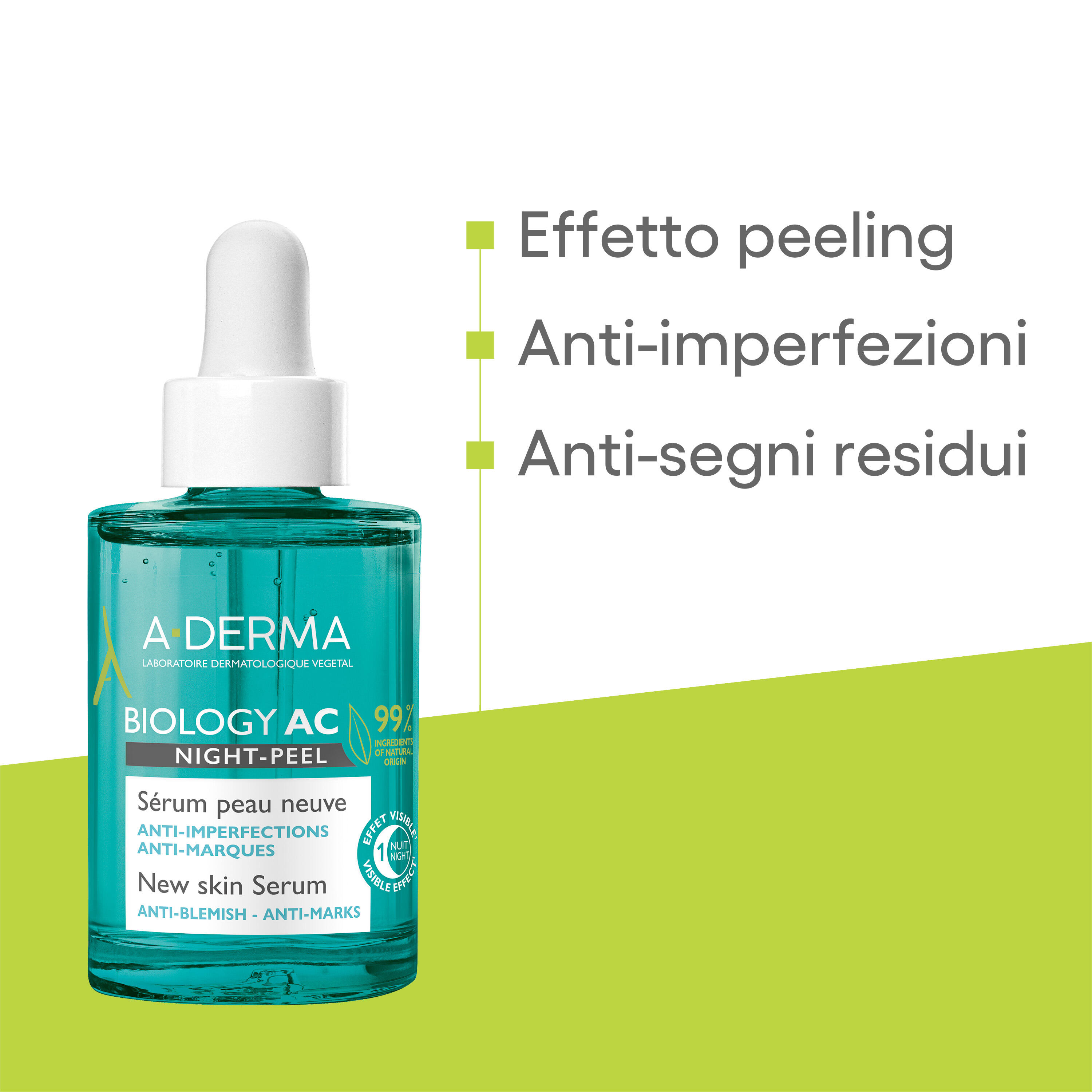 A-Derma Biology AC - Siero Pelle Nuova Night Peel 30 ml