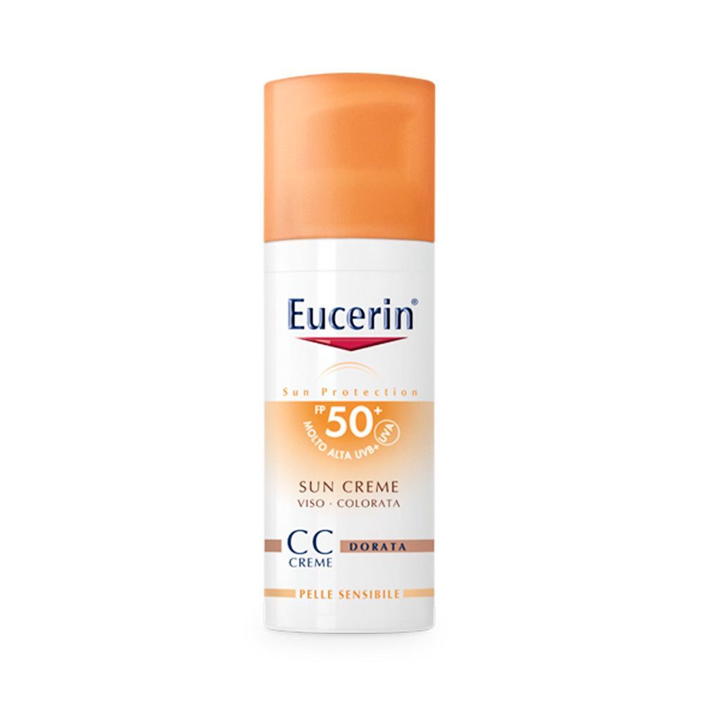 Eucerin Sun Photoaging Control CC Crema Solare Colorata Dorata FP 50+ Protezione Viso 50 ml