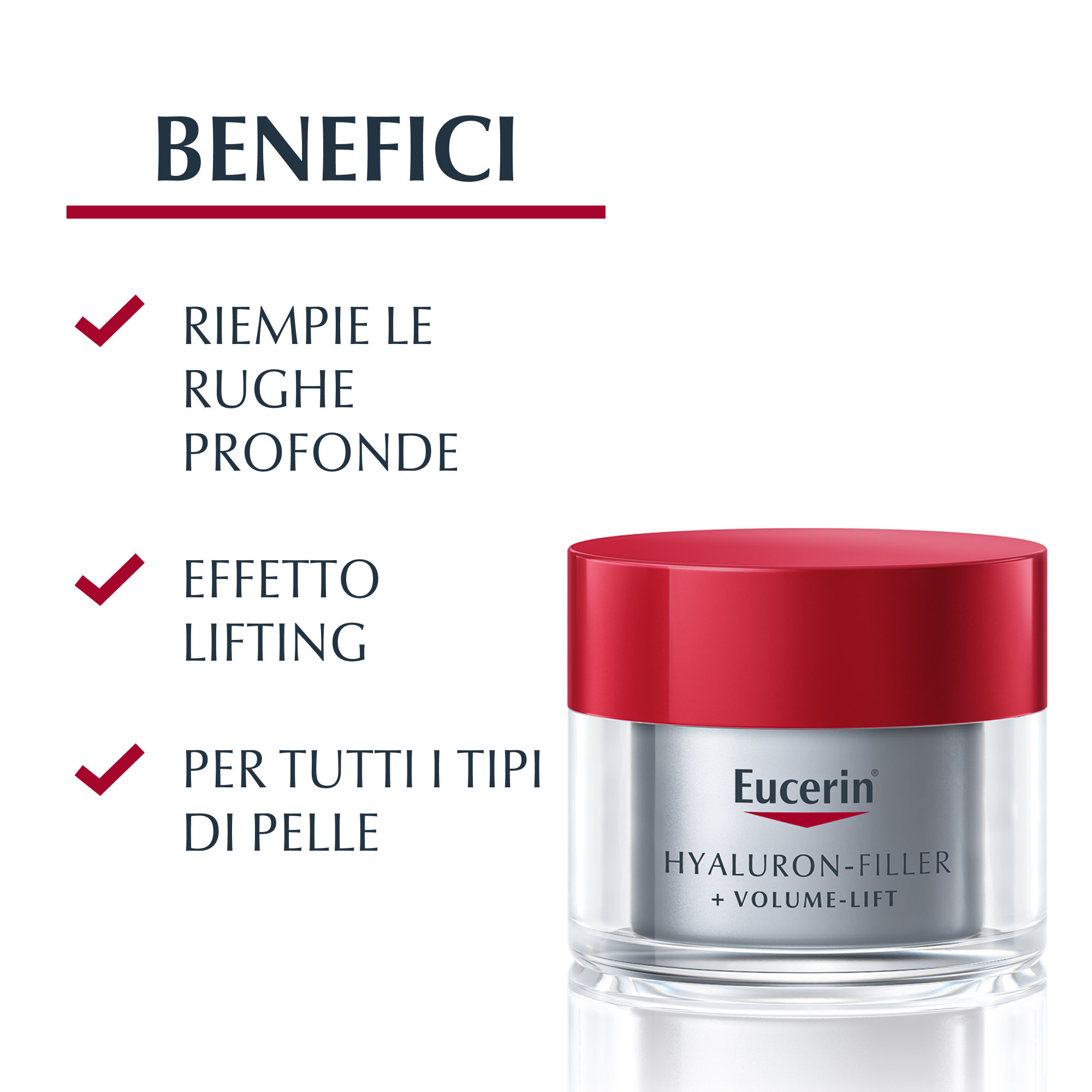 Eucerin Hyaluron-Filler Volume Crema Notte Antirughe 50mL Eucerin Hyaluron-Filler Volume Crema Notte Antirughe 50mL