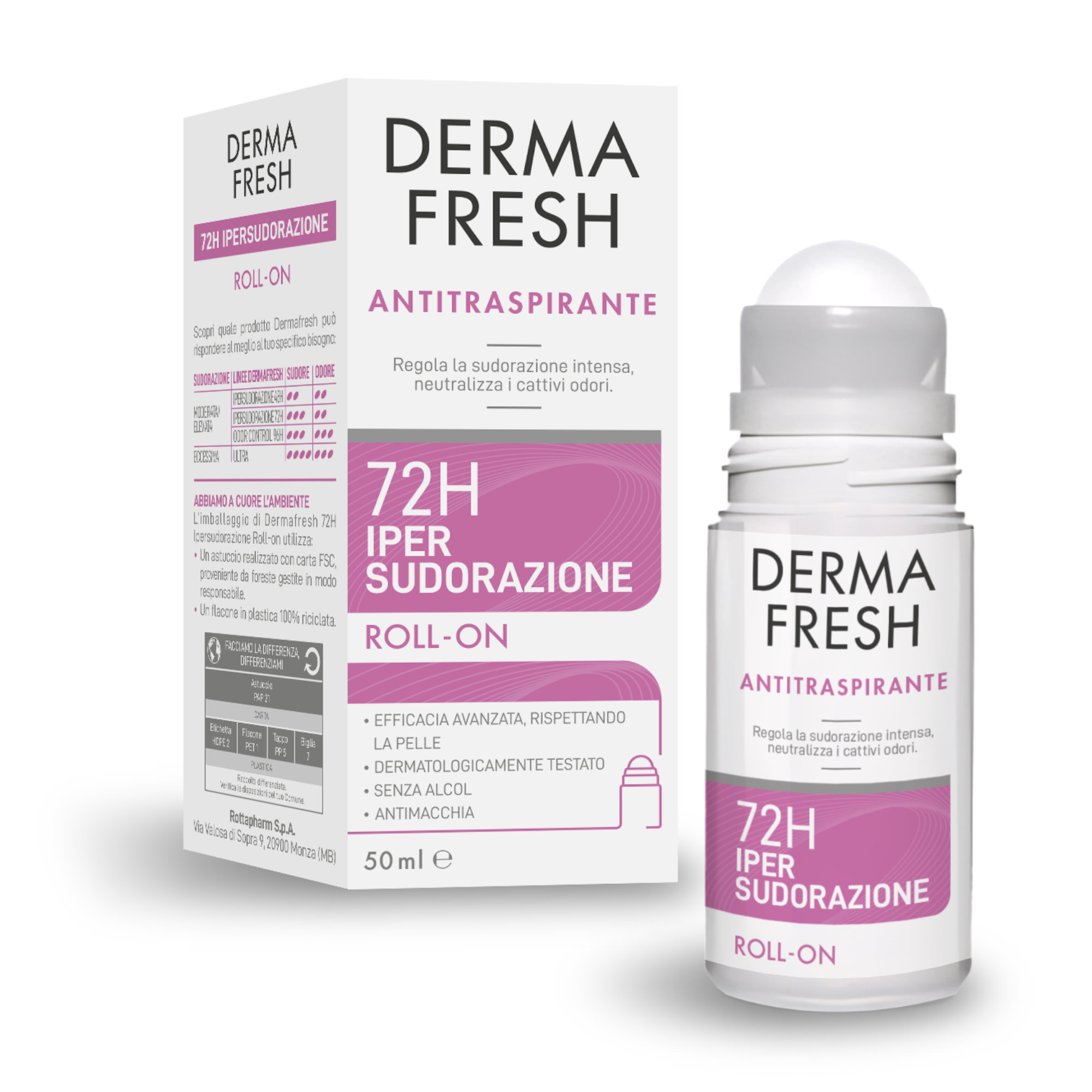Dermafresh 72H Ipersudorazione - Roll-On Antitraspirante 50 ml