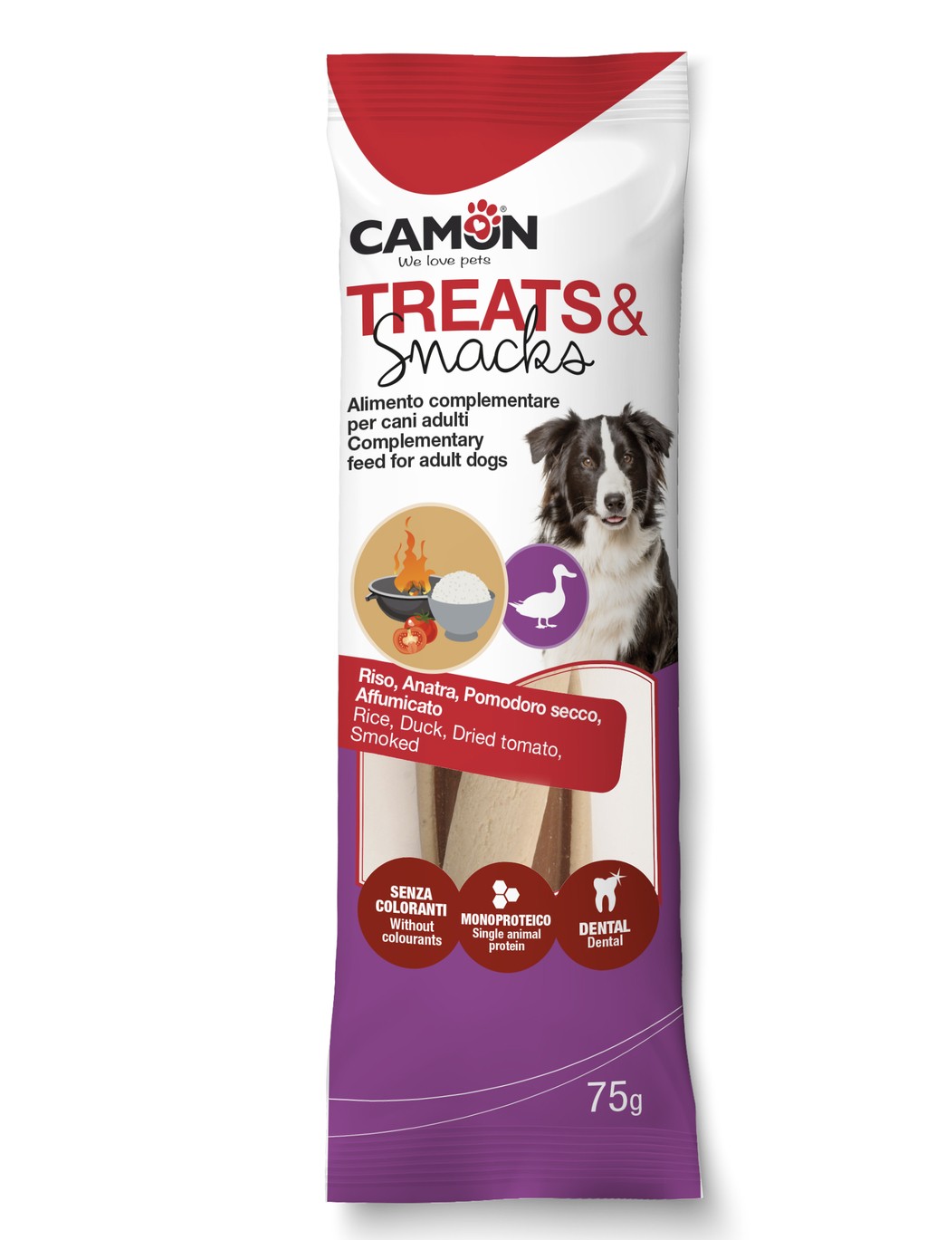 CAMON DOUBLE TWISTED STICKS DI RISO CON ANATRA 75G