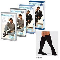 Gloria Med Man'Support 15 Gambaletto In Cotone Taglia 3 Colore Nero 1 Paio
