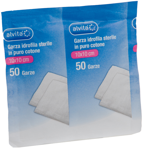 GARZA COMPRESSA STERILE 10X10CM 50 PEZZI