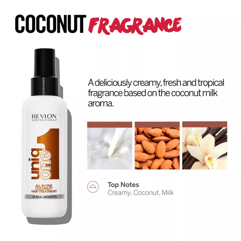 Revlon Professional UniqOne - Trattamento Per Capelli Senza Risciacquo 150 ml Fragranza Cocco