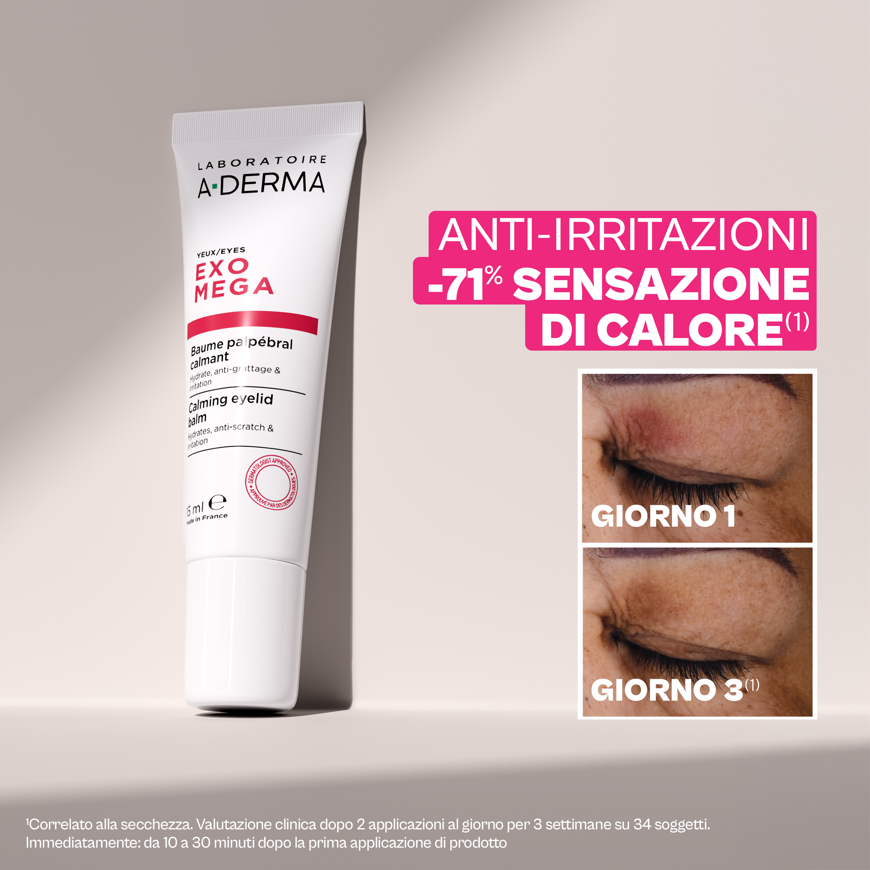 A-Derma Exomega - Balsamo Palpebrale Lenitivo 15 ml