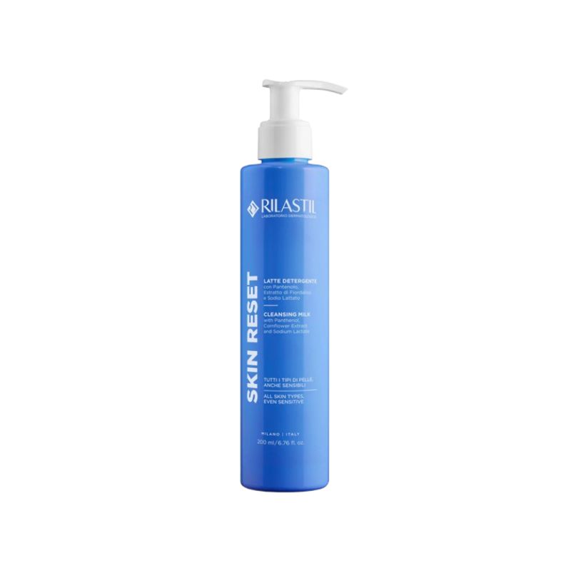 Rilastil Skin Reset - Latte Detergente Delicato Viso, Occhi E Collo 200 ml