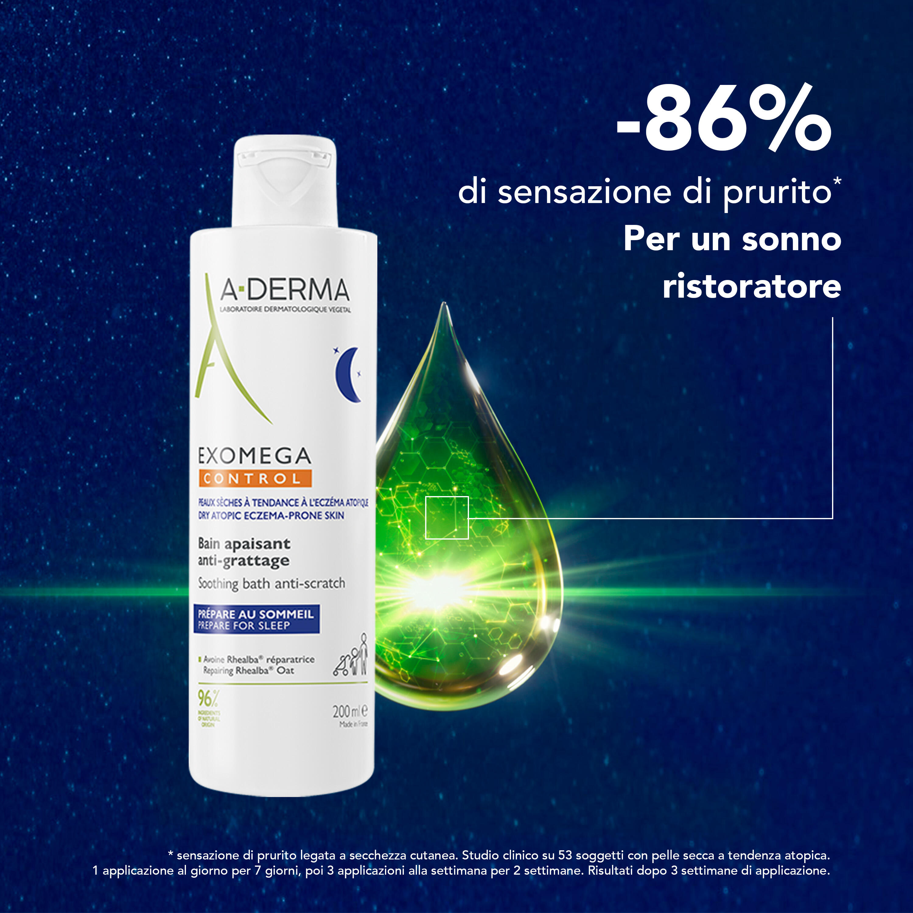 A-Derma Exomega Control - Bagno Lenitivo Anti-Grattage Per Pelle A Tendenza Atopica 200 ml
