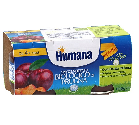 Humana Omogeneizzato Biologico alla Prugna 2x100 g Humana Omogeneizzato Biologico alla Prugna 2x100 g