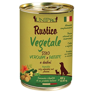 UNIPRO CANE RUSTICO VEGETALE VERDURE PATATE 400GR (lattina)