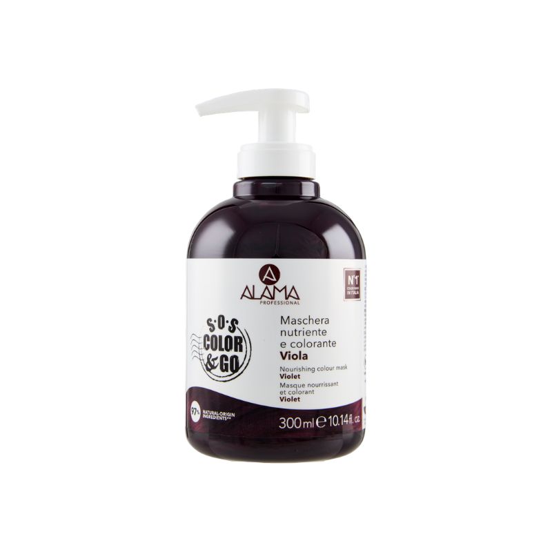 Alama Sos Color & Go - Maschera Nutriente Colorante Per Capelli Tonalità Viola 300 ml