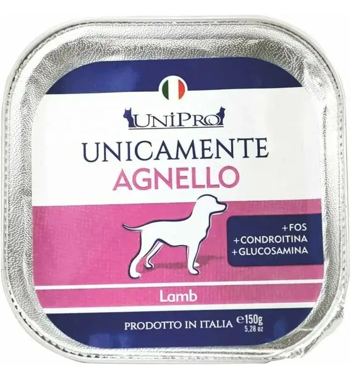 UNIPRO CANE MONOPROTEICO AGNELLO 150GR (vaschetta)