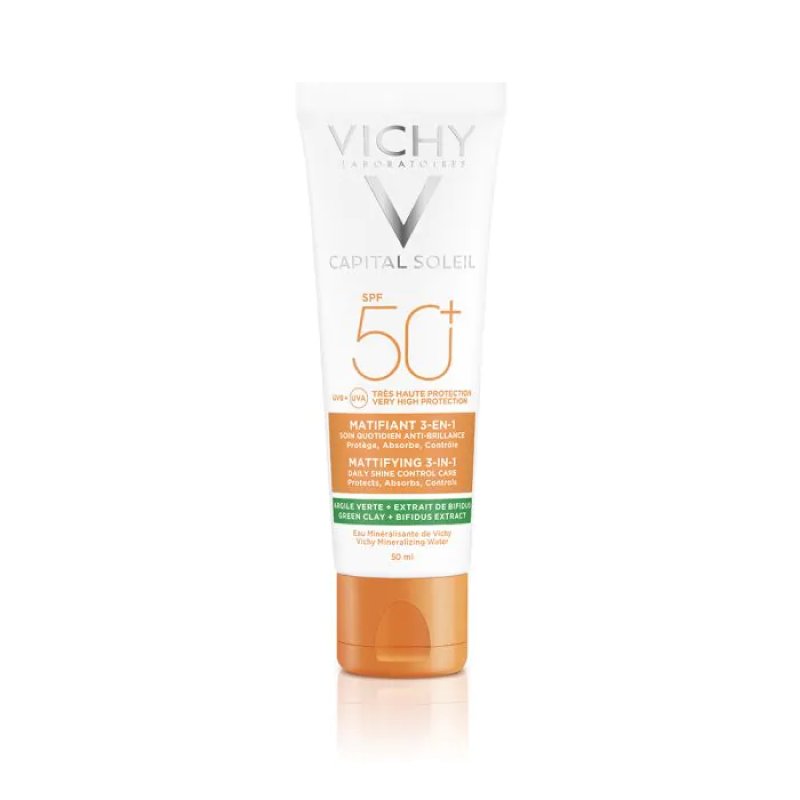 Vichy Capital Soleil Solare Crema Viso Anti Acne Purificante 50+SPF 50 mL Vichy Capital Soleil Solare Crema Viso Anti Acne Purificante 50+SPF 50 mL