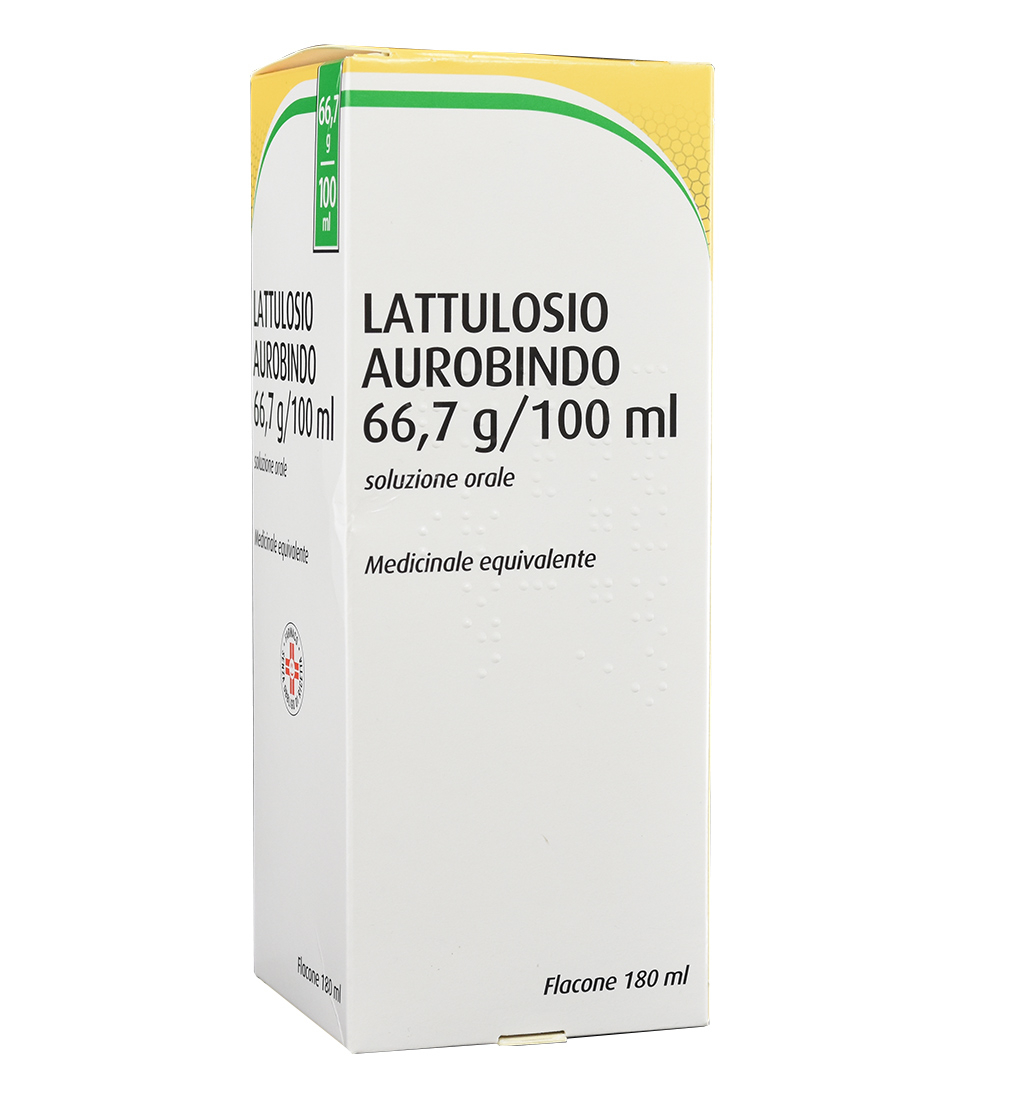 Lattulosio Aurobindo 66,7% Soluzione Orale 180 ml  Lattulosio Aurobindo 66,7% Soluzione Orale 180 ml