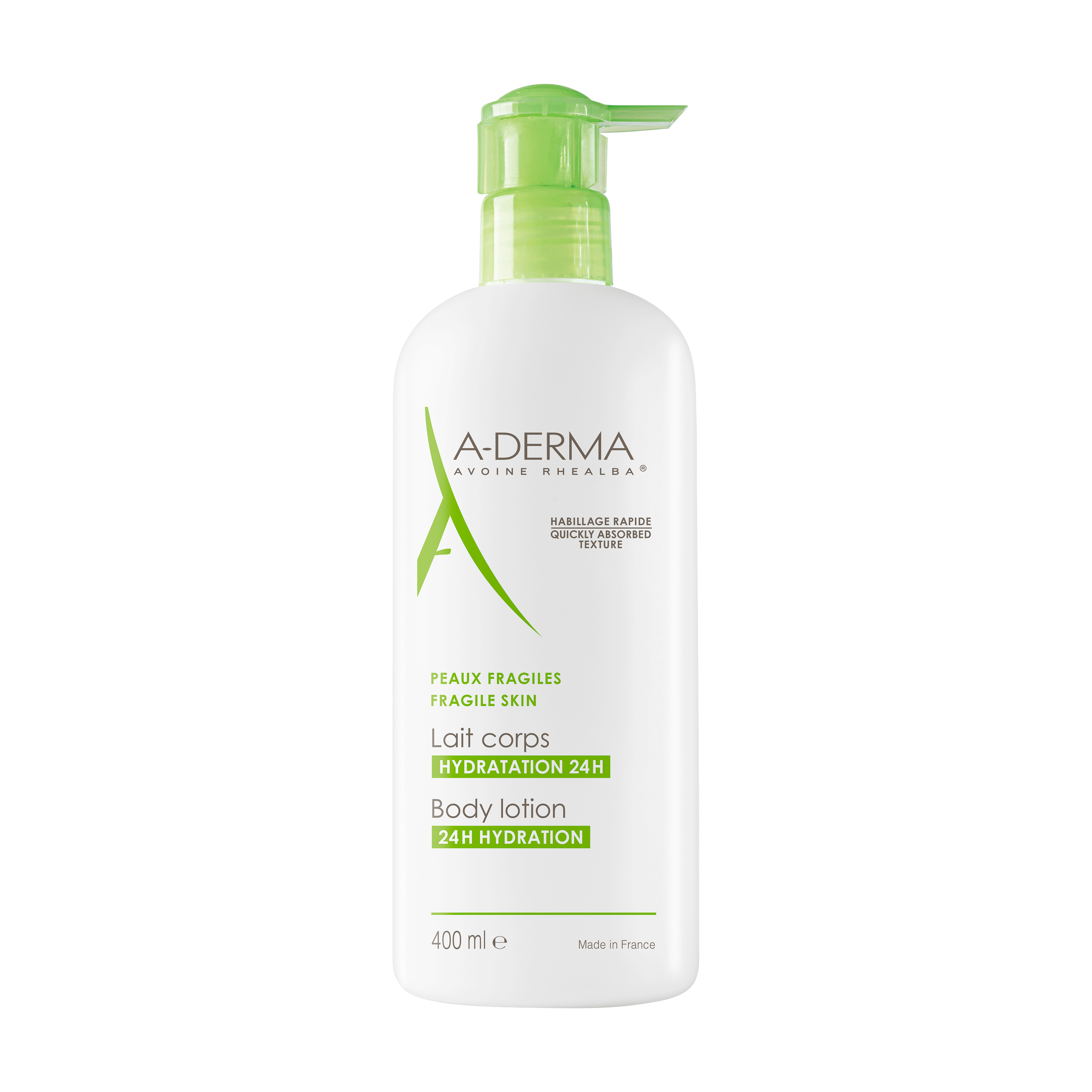 A-Derma Les Indispensables Latte corpo idratazione 24h, Morbidezza ed Elasticità, Pelle delicata, 400ml 