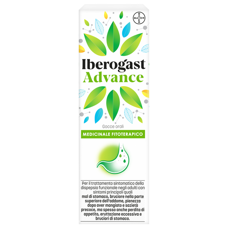 Iberogast Advance Medicinale Fitoterapico Per Il Trattamento Della Dispepsia Funzionale e Disturbi Gastrointestinali come Mal Di Stomaco, Gocce Orali, 50 ml