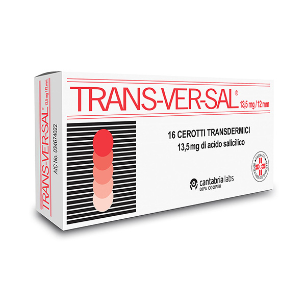 Transversal 13,5mg/12mm Acido Salicilico 16 Cerotti Transdermici