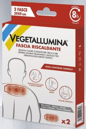 Pietrasanta Vegetallumina Fascia Riscaldante 2 pezzi 20 x 9 cm