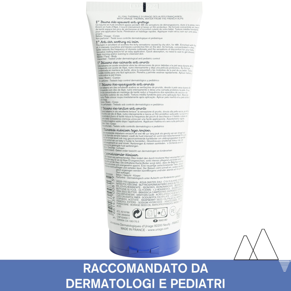 Balsamo olio lenitivo anti-prurito URIAGE per pelle secca soggetta ad eczema atopico 200ml Balsamo olio lenitivo anti-prurito URIAGE per pelle secca soggetta ad eczema atopico 200ml