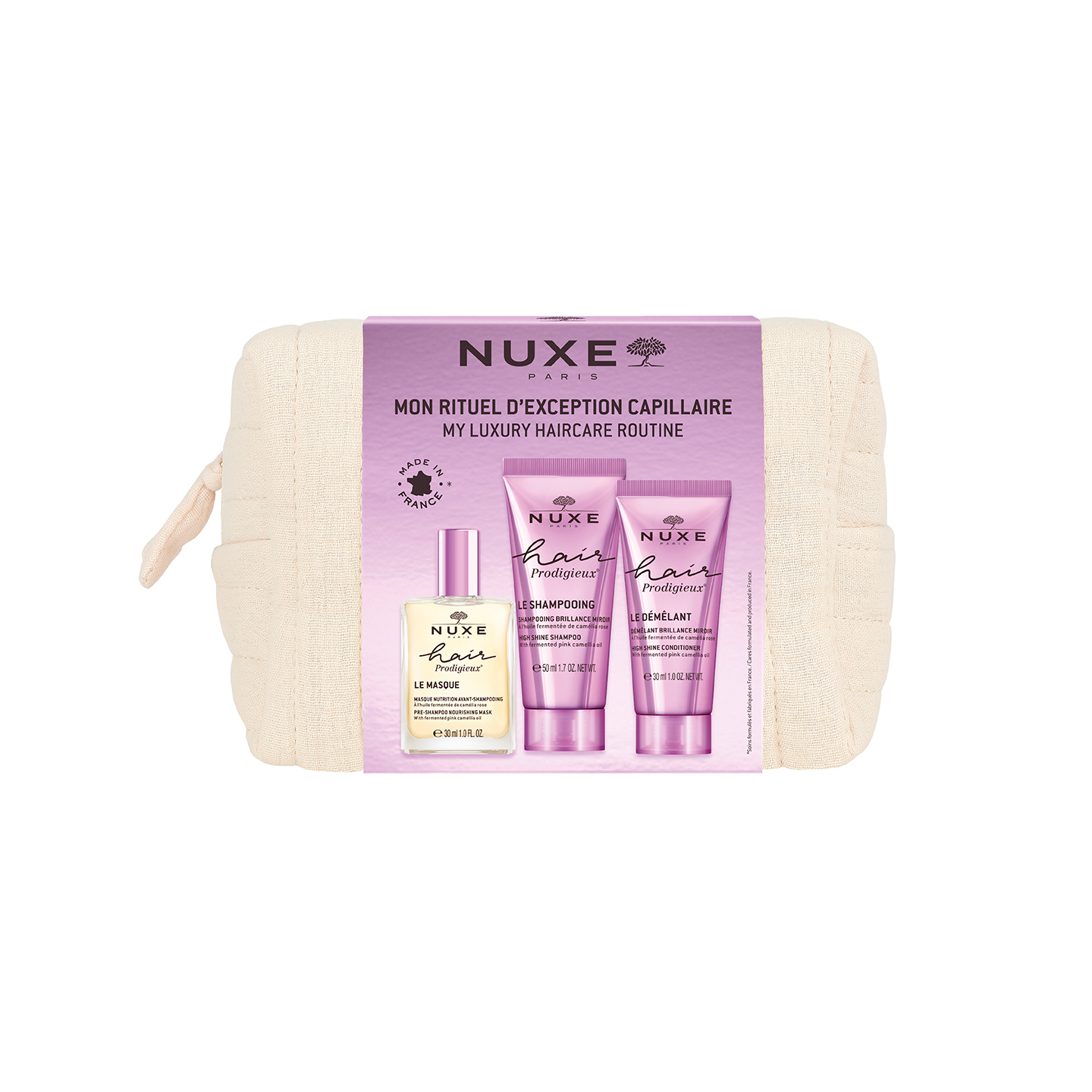 Nuxe - Nuxe Hair Prodigieux - Maschera 30  ml + Shampoo 50 ml + Balsamo 30 ml