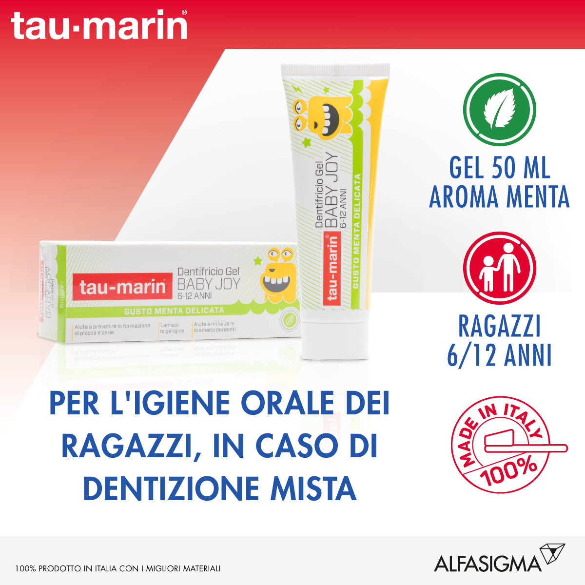 Tau-Marin Dentifricio Baby Joy Anti Carie 6-12 Anni Tau-Marin Dentifricio Baby Joy Anti Carie 6-12 Anni