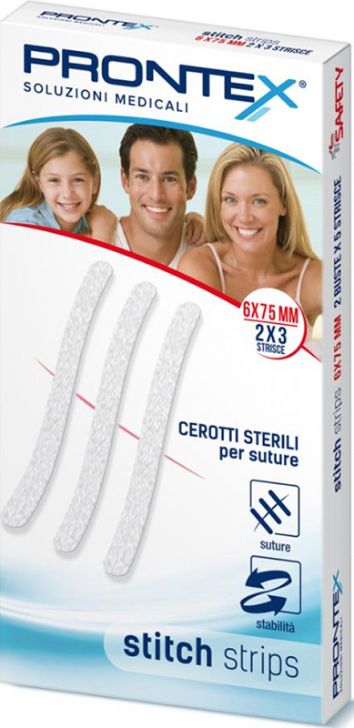 PRONTEX STITCH STRIPS 6X75 10P