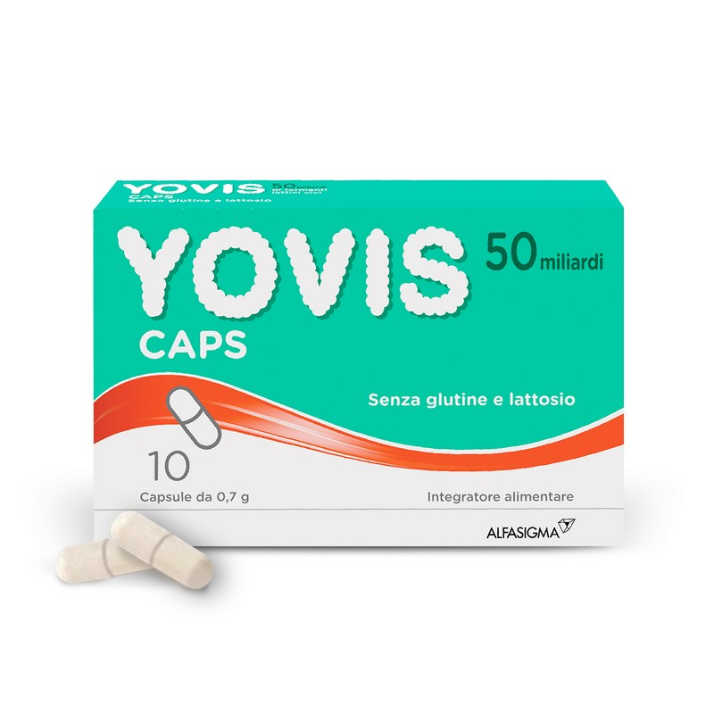 Yovis Caps, Probiotici per il Benessere Intestinale, 50 Miliardi di Fermenti Lattici Vivi, Senza Glutine e Lattosio, 10 Capsule deglutibili Yovis Caps, Probiotici per il Benessere Intestinale, 50 Miliardi di Fermenti Lattici Vivi, Senza Glutine e Lattosio, 10 Capsule deglutibili