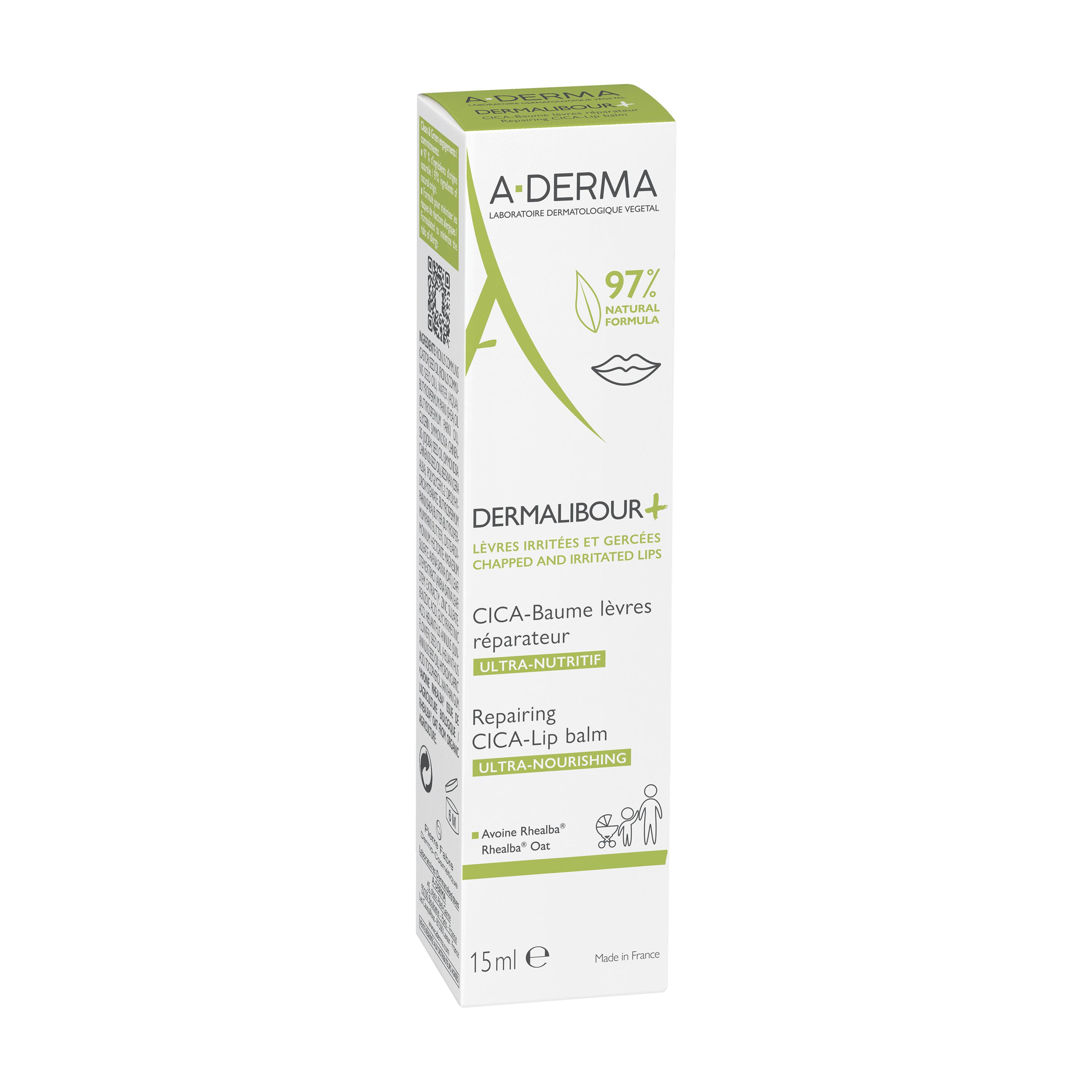 A-Derma Dermalibour+ - Cica Balsamo Labbra Ristrutturante Per Pelle Irritate E Screpolate 50 ml 