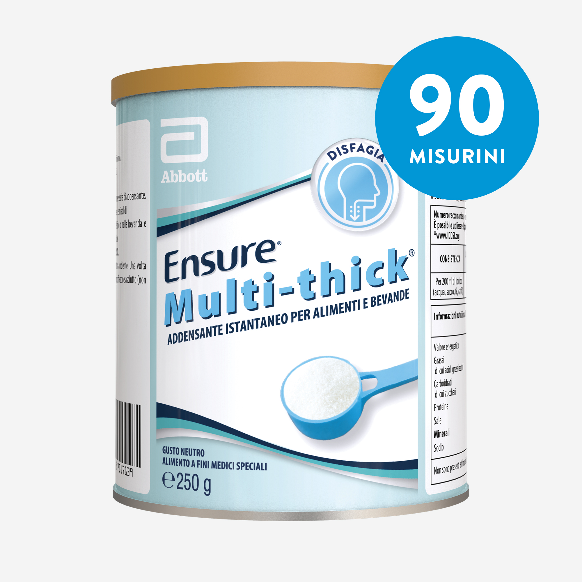 Ensure Multi-thick Addensante Alimentare Istantaneo per Cibi e Bevande 250g