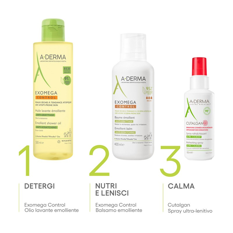 A-DERMA EXOMEGA CONTROL Balsamo Emolliente Anti Grattage 400mL A-DERMA EXOMEGA CONTROL Balsamo Emolliente Anti Grattage 400mL