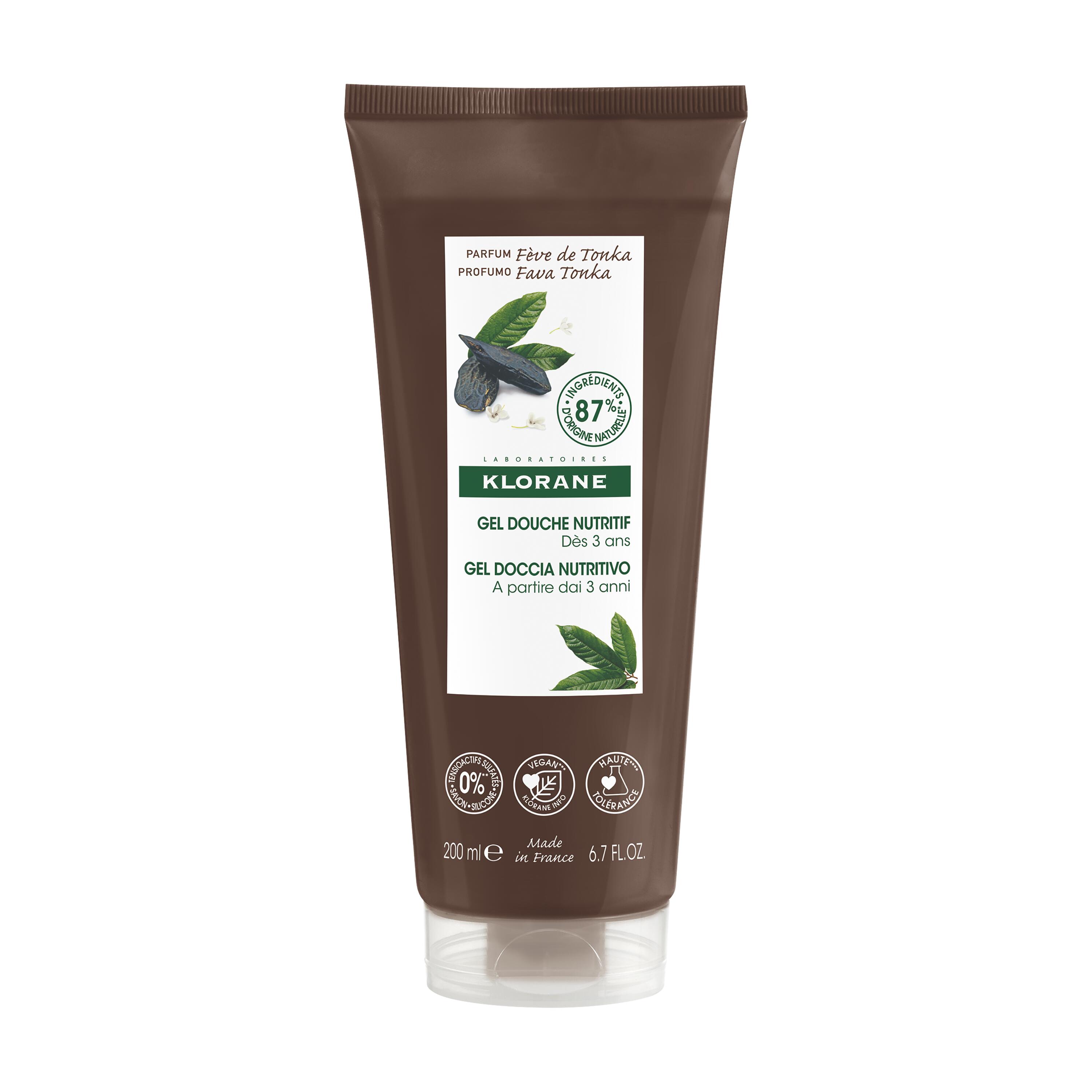 Klorane - Gel Doccia Nutritivo Al Profumo Fava Tonka Per Tutti I Tipi Di Pelle 200 ml