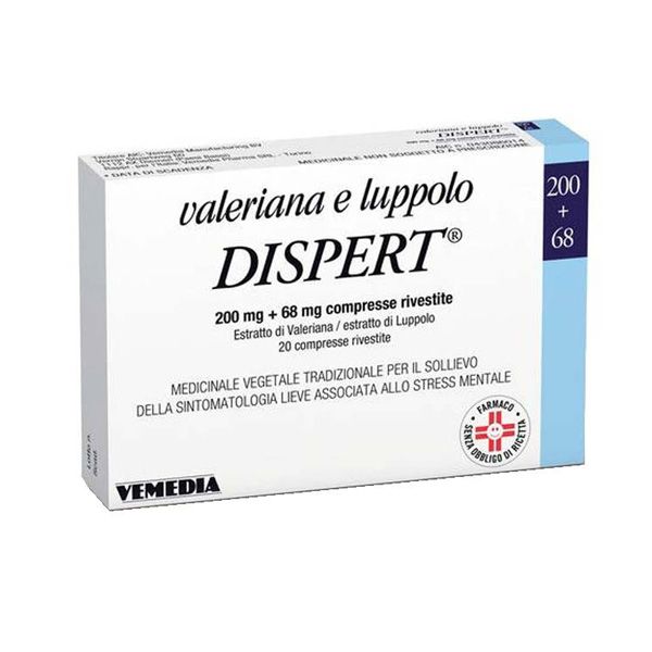 Valeriana e Luppolo Dispert 200 mg + 68 mg Antistress Mentale 20 Compresse