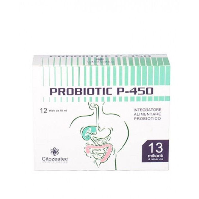 Citozeatec Probiotic P-450 Integratore Probiotico 12 Stick Monodose da 10 ml