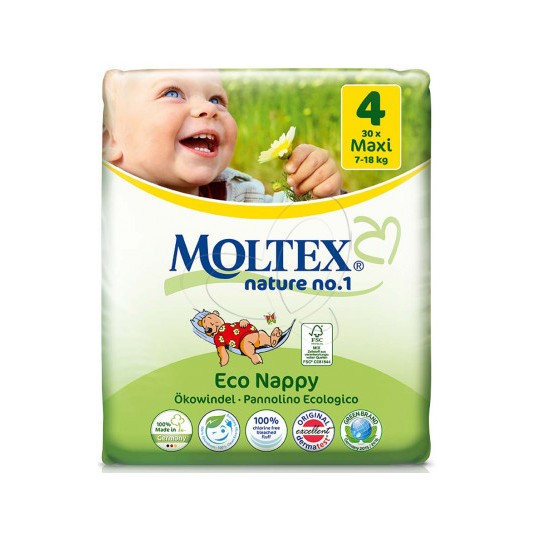 Moltex Pannolini Ecologici 4 Maxi 7-18 kg 30 Pezzi Moltex Pannolini Ecologici 4 Maxi 7-18 kg 30 Pezzi