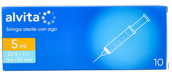 SIRINGA ALVITA 5 ML GAUGE 23 10 PEZZI