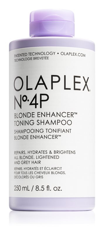 Olaplex N°4P Blond Enhancer Shampoo viola Ricostituente tonificante per toni gialli 250 mL Olaplex N°4P Blond Enhancer Shampoo viola Ricostituente tonificante per toni gialli 250 mL