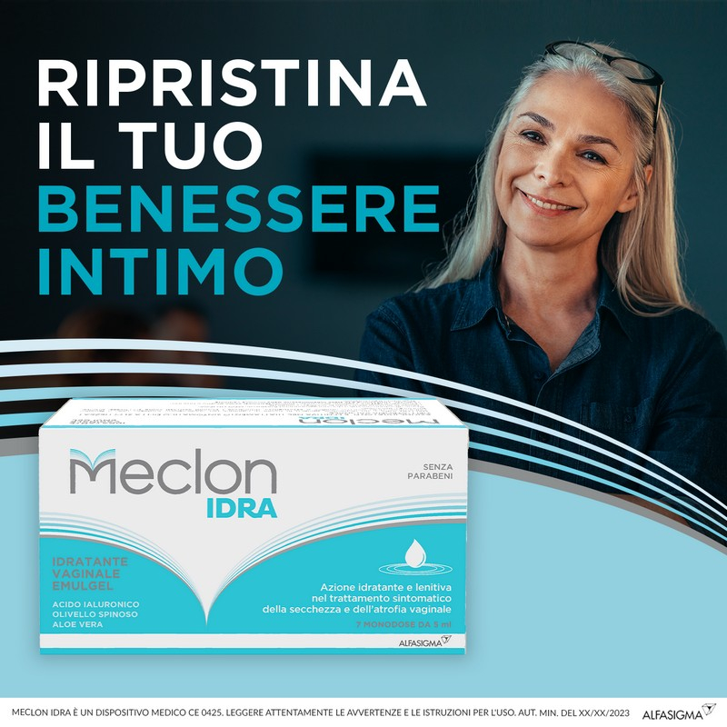 Meclon Idra, Trattamento Emulgel Lenitivo e Calmante che Può Essere Utilizzato dalle Donne che Soffrono di Vaginite Atrofica, 7 Applicatori Monodose Meclon Idra, Trattamento Emulgel Lenitivo e Calmante che Può Essere Utilizzato dalle Donne che Soffrono di Vaginite Atrofica, 7 Applicatori Monodose