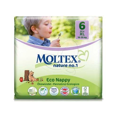 Moltex Pannolini Ecologici 6 XL 16-30 kg 22 Pezzi Moltex Pannolini Ecologici 6 XL 16-30 kg 22 Pezzi