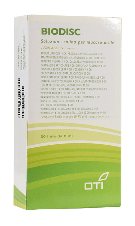 Oti Biodisc Composto Medicinale Omeopatico 20 Flaconi Fisiologici 2 ml Oti Biodisc Composto Medicinale Omeopatico 20 Flaconi Fisiologici 2 ml