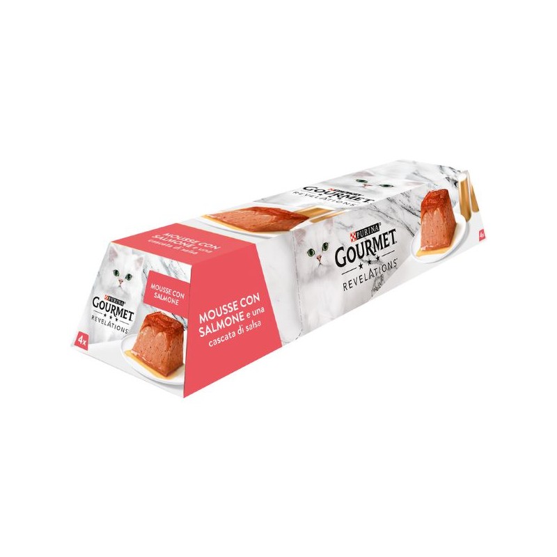 NESTLE' PURINA GOURMET GATTO REVELATIONS MOUSSE SALMONE 4x57GR